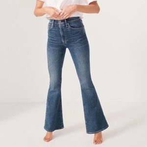A&F ultra high rise flare jeans
